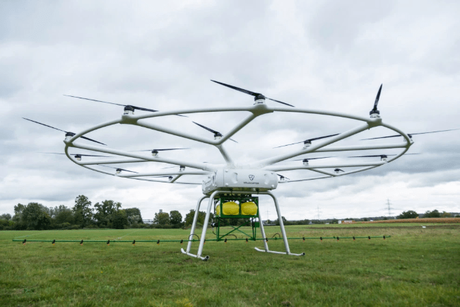 VoloDrone-based aerial crop-dusting system